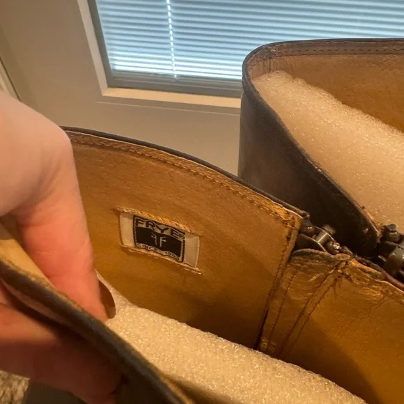 Frye Dark Brown Leather Tall Boots - Picture 6 of 12